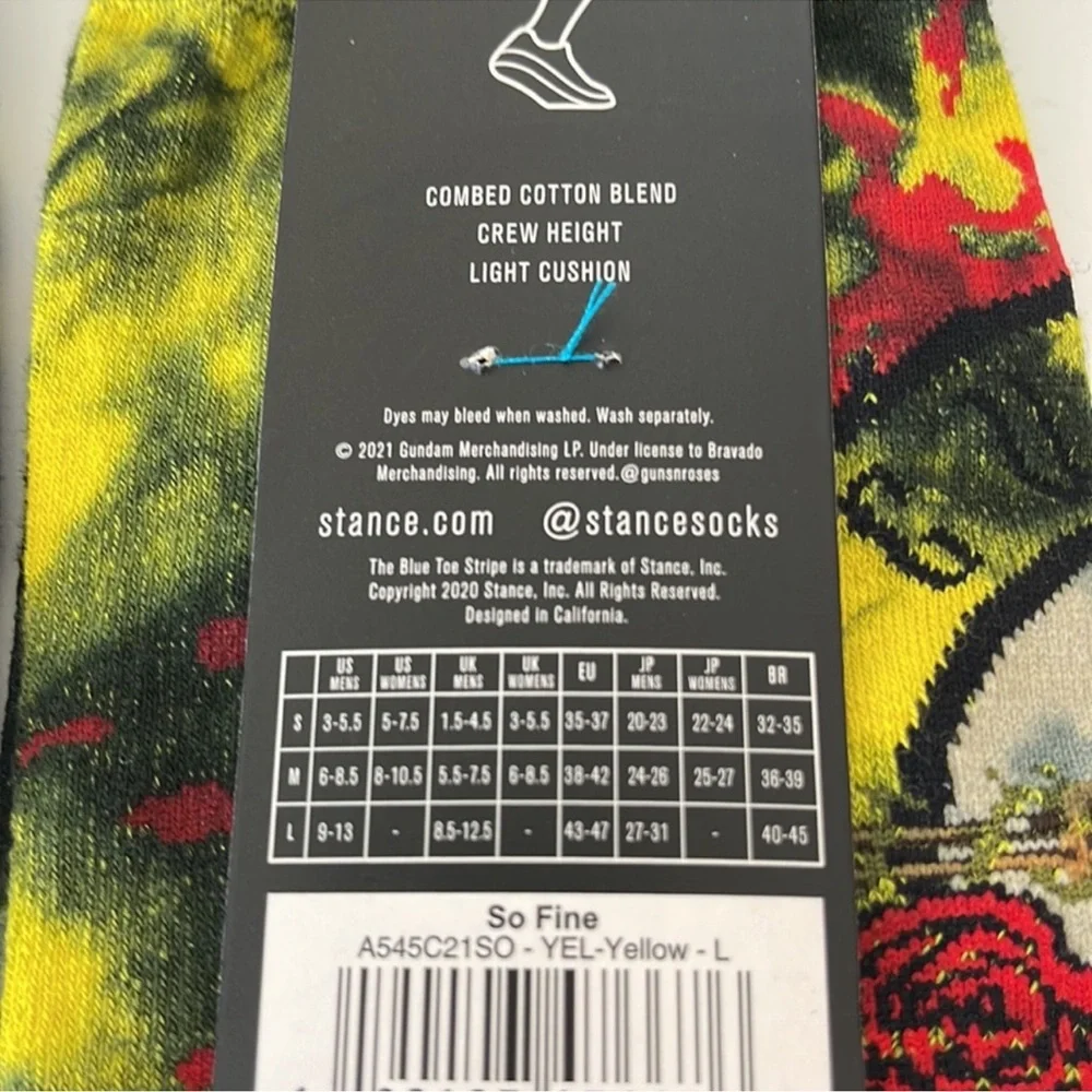 Stance Guns-N-Roses GNR Appetite for Destruction and So Fine Socks Large